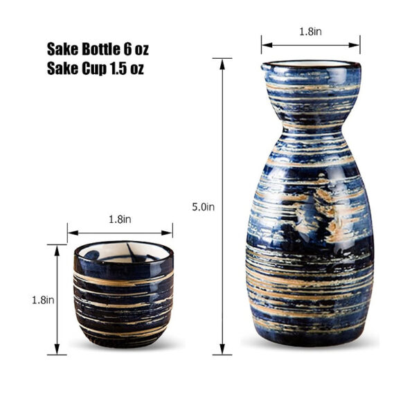 5-Piece Blue Sake Set