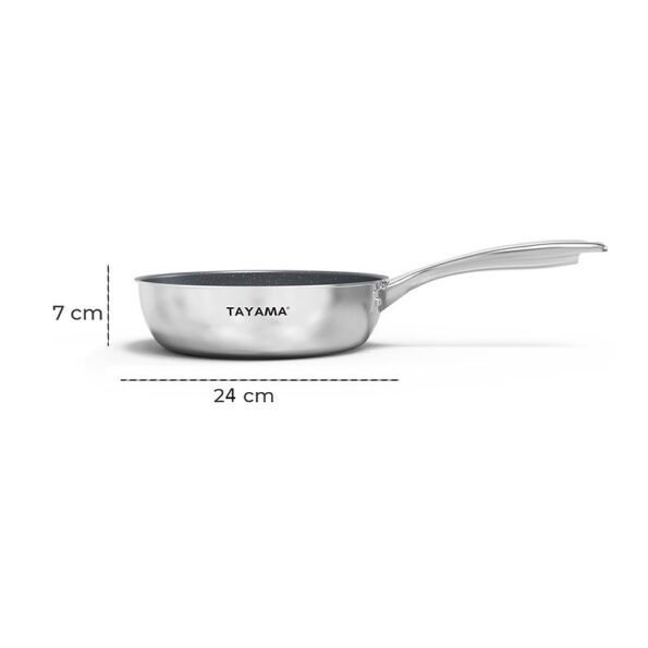 Double-Ply Stainless Steel Fry Pan (24cm)