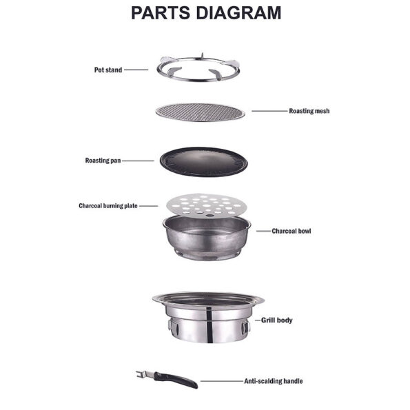 Stainless Steel Outdoor Charcoal Grill