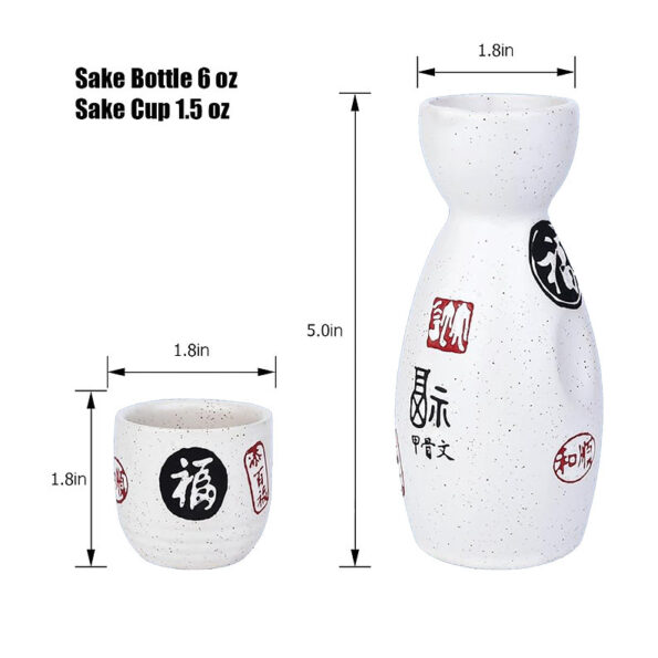 5-Piece White Sake Set