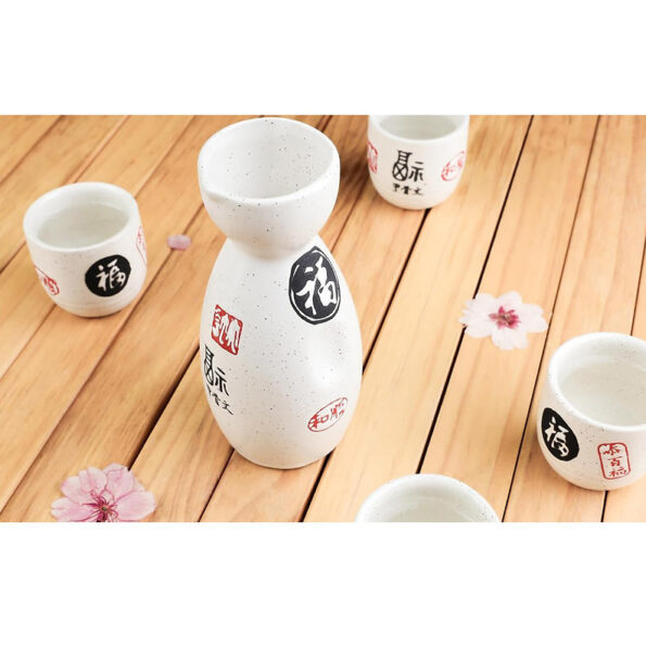 5-Piece White Sake Set