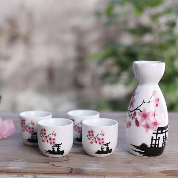 5-Piece Sakura Sake Set