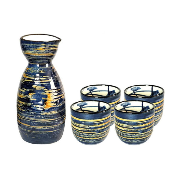 5-Piece Blue Sake Set