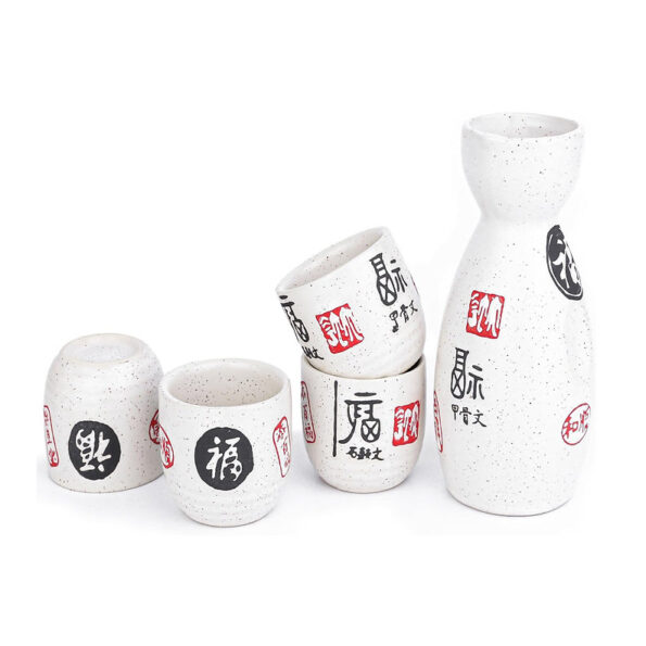 5-Piece White Sake Set