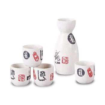 5-Piece White Sake Set